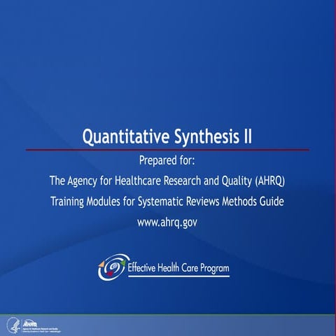 Quantitative Synthesis II