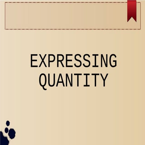 Quantity