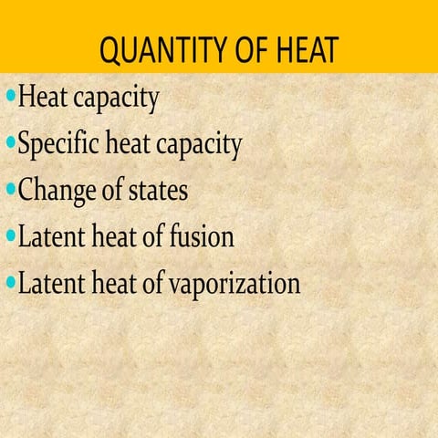 Quantity of heat