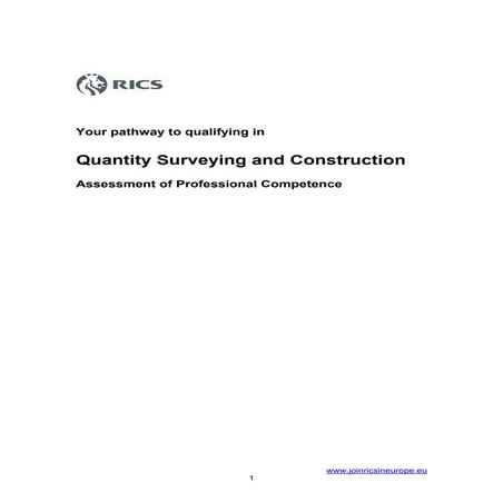 Quantity surveyingguide
