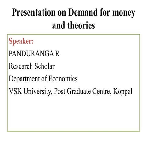 Quantity theory of money