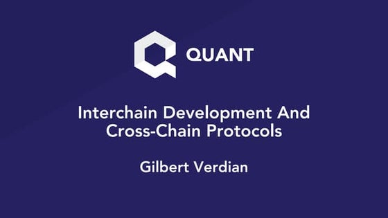 Gilbert Verdian, Ceo & founder at Quant network