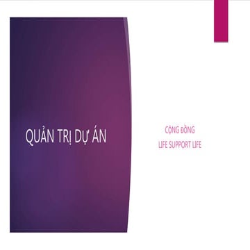 Quản trị Dự án Cộng đồng Life  Support Life