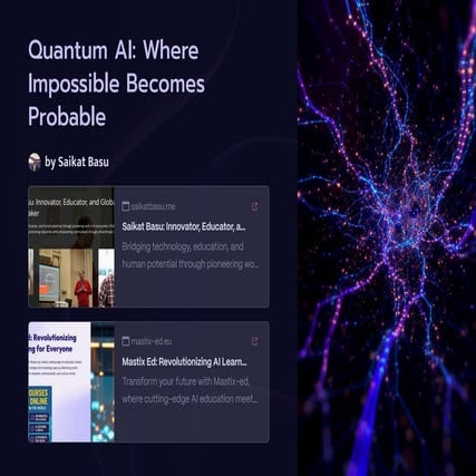 Quantum AI: Where Impossible Becomes Probable | PDF