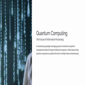Quantum Computing - The Future of Information Processing | PDF