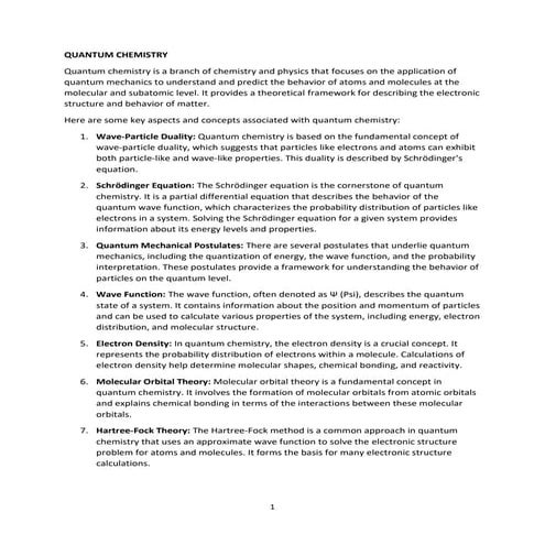 QUANTUM CHEMISTRY.docxBasic definition of terms and concepts of Quantum chemistry