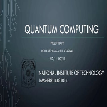 Quantum Computer Ppt PPT
