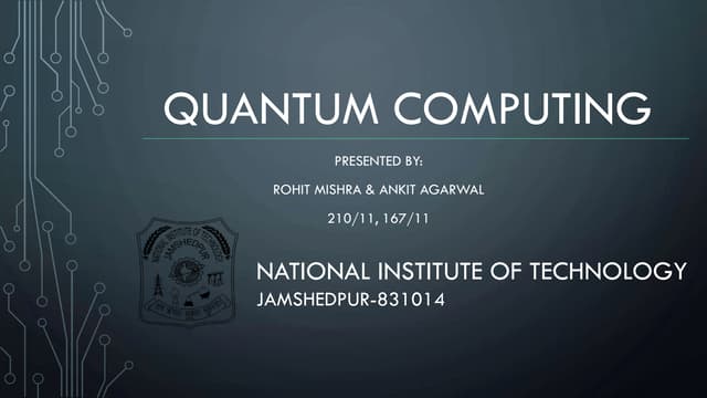 Quantum Computing