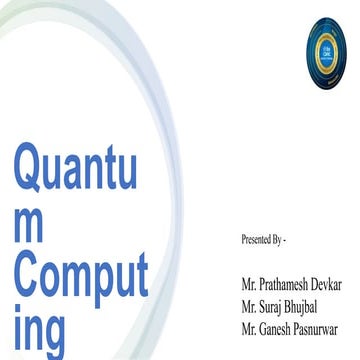 Quantum Computing - Basic Concept . | PPTX | Physics | Science