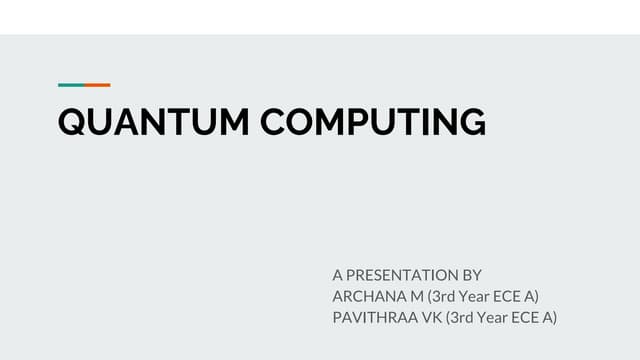 quantum computing Fundamentals and Applicaiton