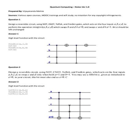 Quantum Computing Notes Ver1.0