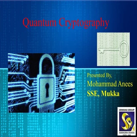 Quantum cryptography data