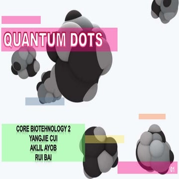 Quantum Dots PPT | PPTX