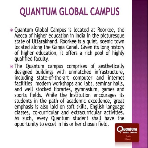 Quantum College Roorkee ( Top Engineering & Business School) Uttarakhand India 