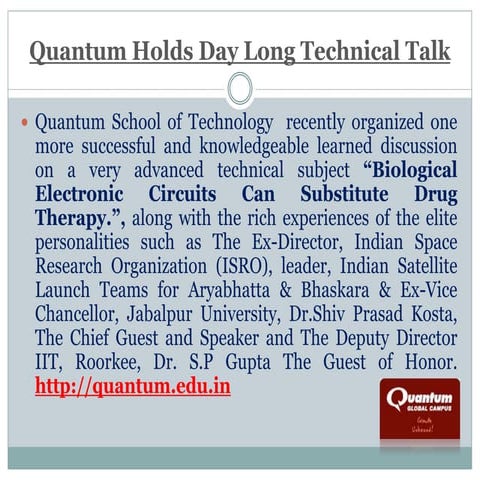 Quantum Global Campus holds day long technical talk
