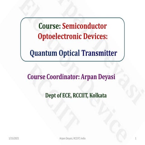 Quantum optical transmitter