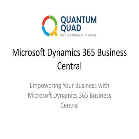 Microsoft dynamics business central | PPTX