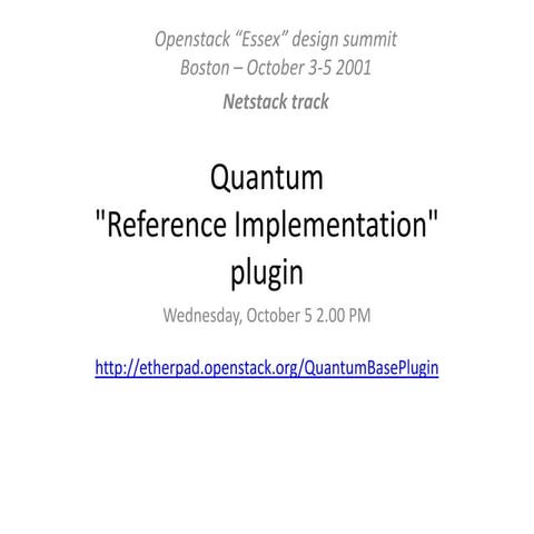 Quantum basic VLAN plugin