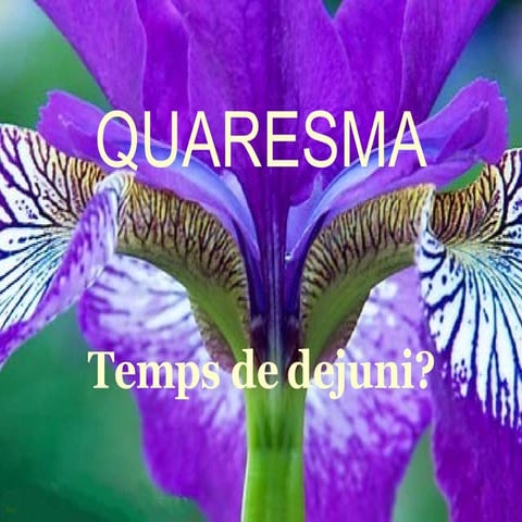 Quaresma, temps de dejuni?