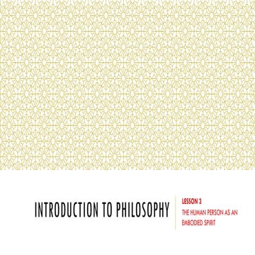 Understanding the Human Person: Embodiment, Self-Awareness, and Dignity ...