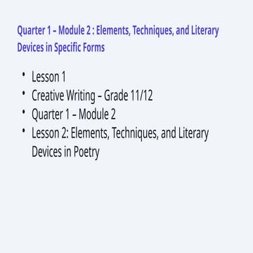 Comprehensive Guide to Elements, Techniques, and Literary Devices in ...