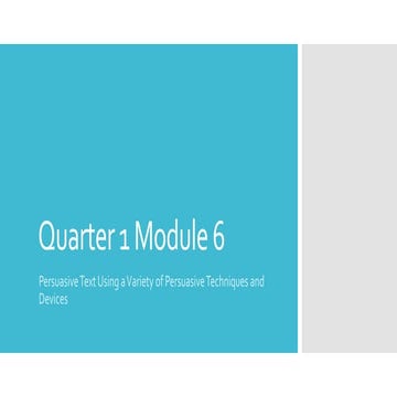 Quarter 1 Module 6 Pptx