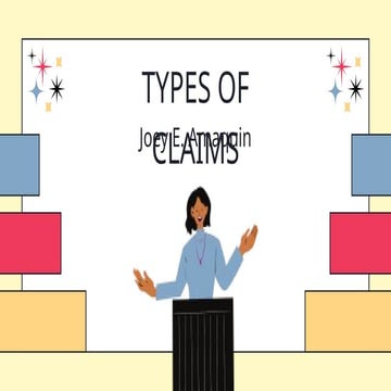 Quarter 2 - Module 5 english 10 type of claims