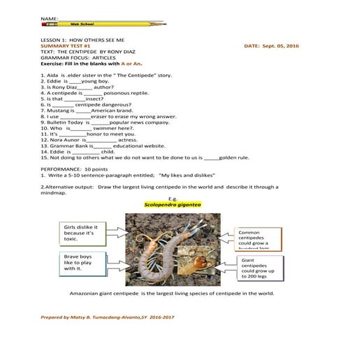 Quarter 2  grammar  bank for grade 7 english