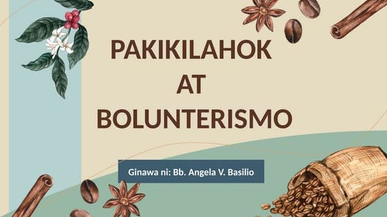 Pakikilahok at bolunterismo | PPTX
