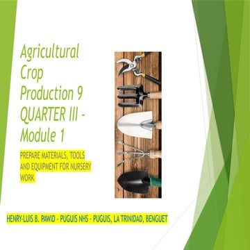 QUARTER 3 - Module 1.pptx.For Agricultural Crop Production | PPTX