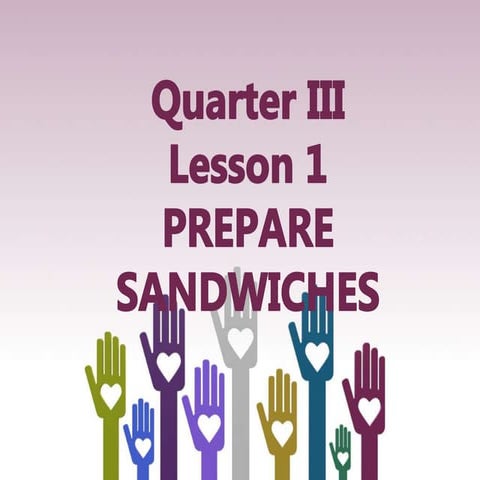 T.L.E. Grade 9 Cookery Lessons