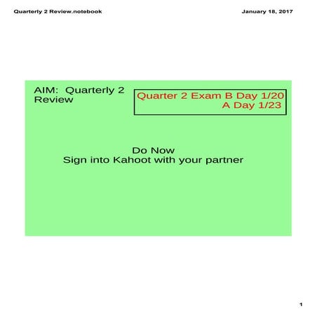 Quarterly 2 review