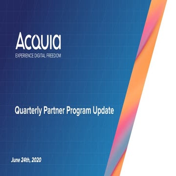 Acquia Quarterly Partner Program Update