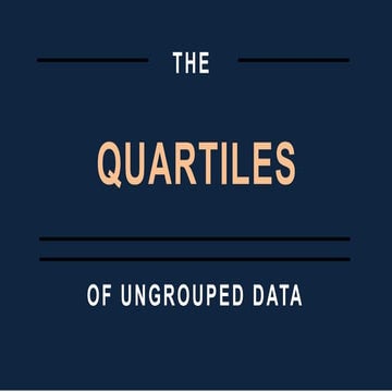 Quartiles for Ungrouped 