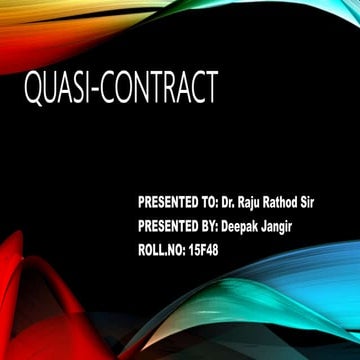 Quasi contract
