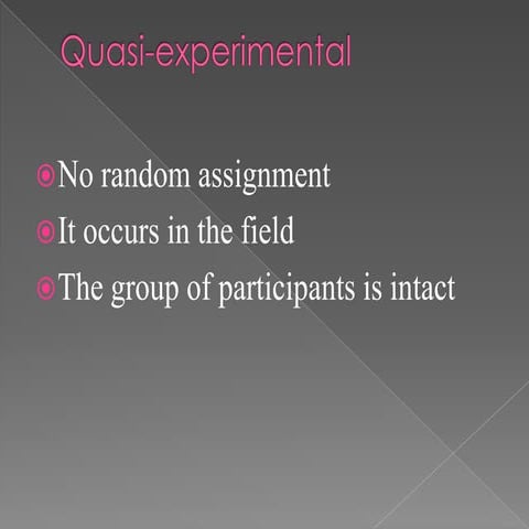 Quasi experimental