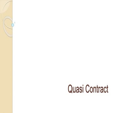 Quasi contract