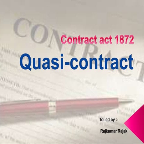 Quasi contract