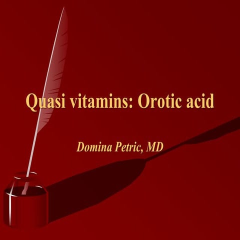 Quasi vitamins, orotic acid