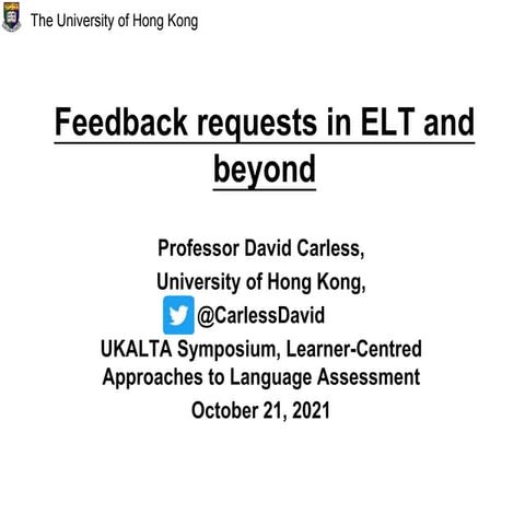 Feedback requests in ELT and beyond