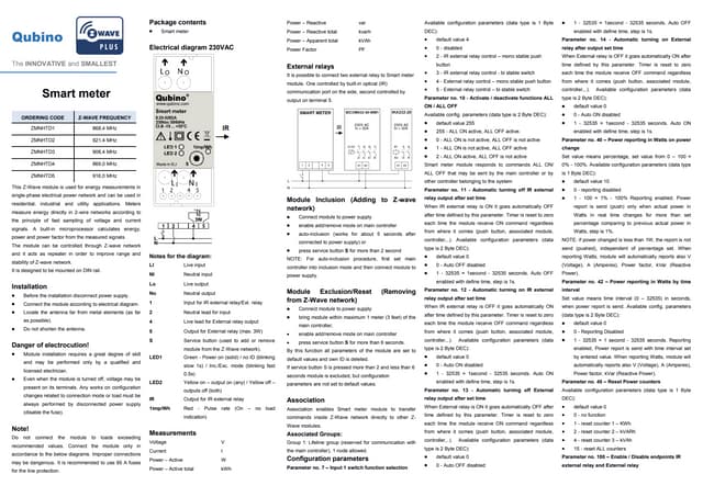 Manual Qubino smart meter plus 
