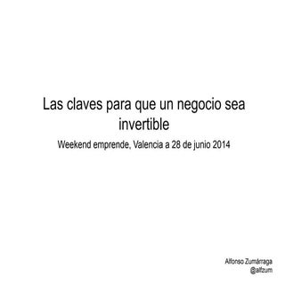  Claves para montar un Negocio Inve...