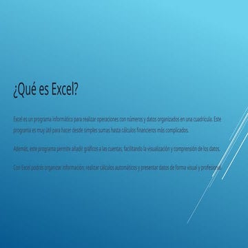Que es Excel, conceptos basicos de la aplicacion | PPTX