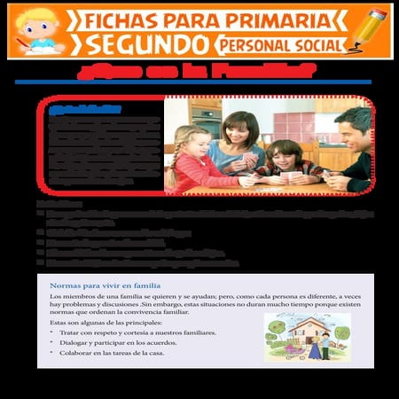 Hojas De Trabajo Sobre La Familia De Hechos, Segundo Grado ¿Qué