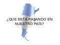 Que esta pasando en nuestro pais