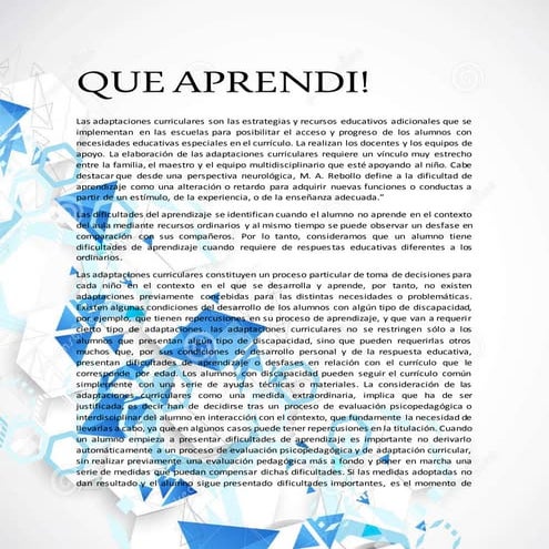 Que aprendi adaptaciones curriculares 