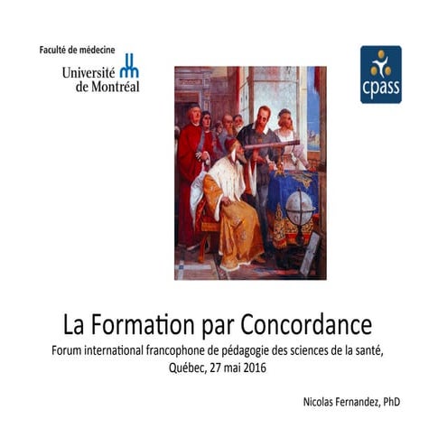 La formation par concordance