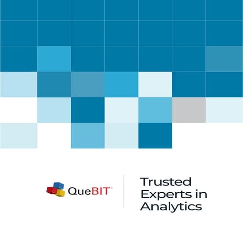 QueBIT Corporate Brochure 2018 - QueBIT Consulting - Experts in Analytics