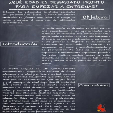 ¿Qué edad es demasiado pronto para empezar a entrenar?