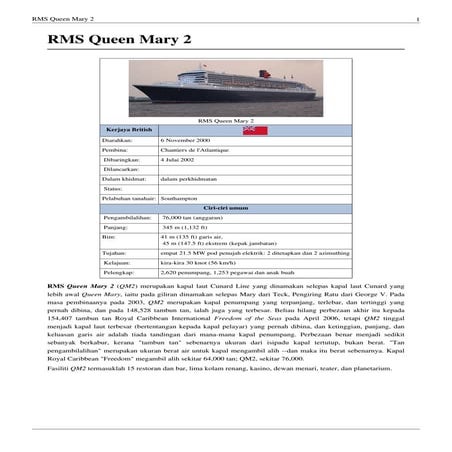 Queen Mary 2 | PDF